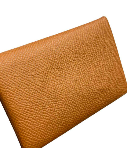 HERMES カードケース シルバー金具 W刻印 カルヴィ レディース エルメス