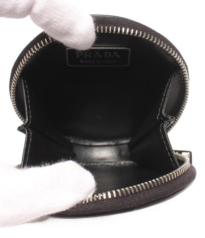 PRADA ラウンドミニポーチ カラビナ付き 三角プレート 1TL431 レディース メンズ プラダ