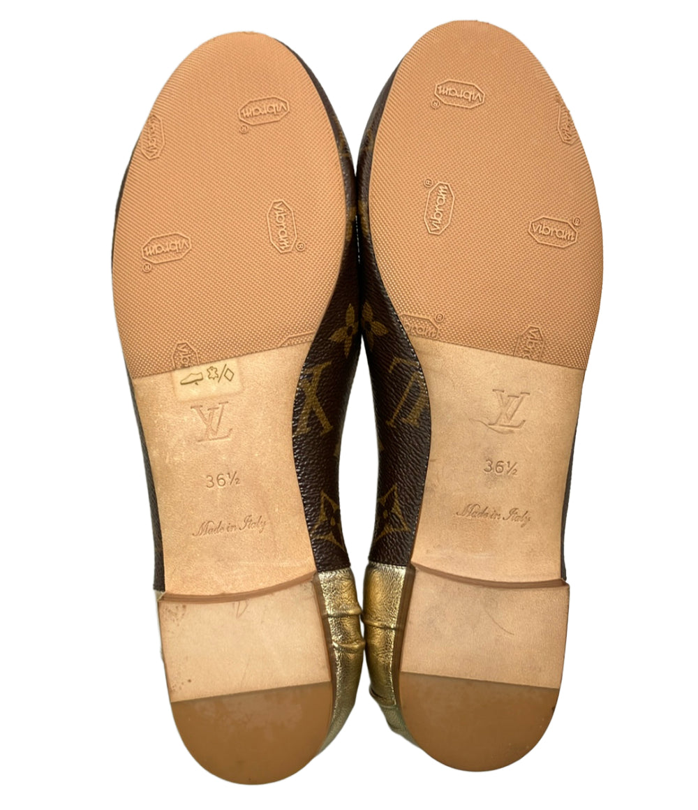美品 LOUIS VUITTON モノグラムフラットシューズ SC 0220 M レディース SIZE 36 1/2 ルイ・ヴィトン