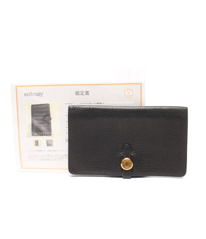 HERMES 長財布 札入れ □C刻印 ゴールド金具 トリヨンクレマンス ドゴンMM メンズ レディース エルメス