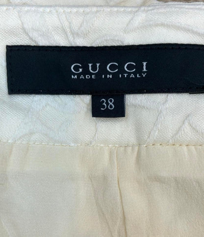 GUCCI タイトスカート クリーム エンボス加工 262134 ZY413 レディース SIZE 38 (M) グッチ