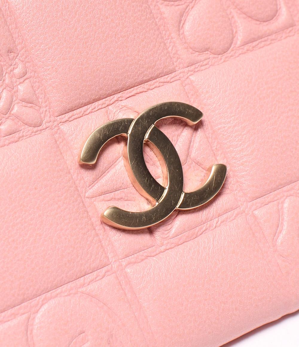 美品 シャネル カードケース ゴールド金具 チョコバー ココマーク レディース CHANEL