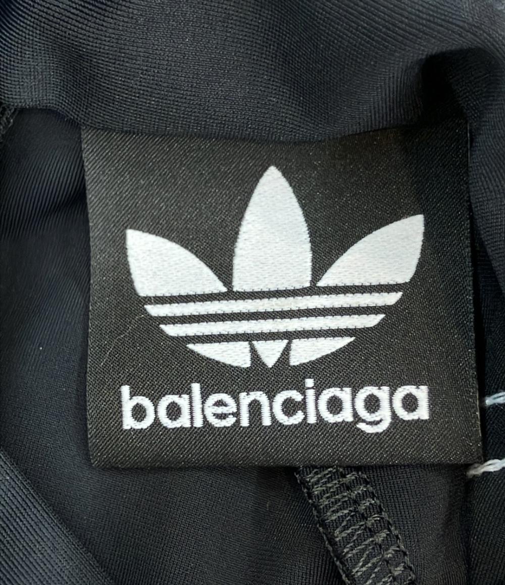 美品 BALENCIAGA adidas 半袖Tシャツ モックネック 後ジップアップ レディース SIZE 34 (XS) バレンシアガ アディダス