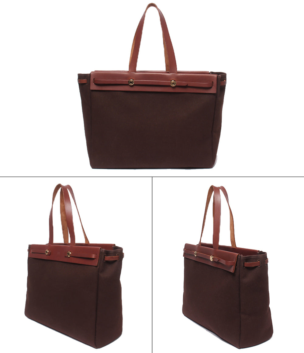 HERMES トートバッグ ショルダーバッグ 肩掛け ゴールド金具 □F刻印 エールバッグ カバス MM レディース エルメス