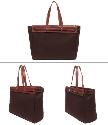 HERMES トートバッグ ショルダーバッグ 肩掛け ゴールド金具 □F刻印 エールバッグ カバス MM レディース エルメス