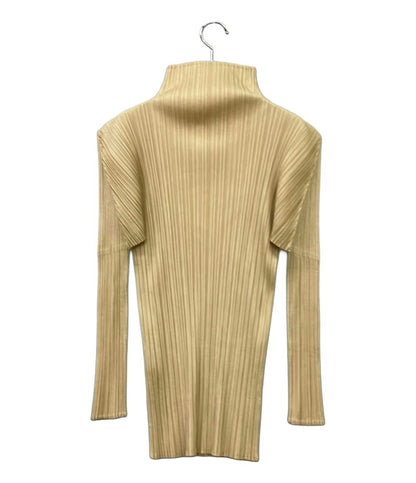 PLEATS PLEASE 長袖Tシャツ カットソー プリーツ加工 ボトルネック PP04-JK604 レディース SIZE 3 (L) プリーツプリーズ