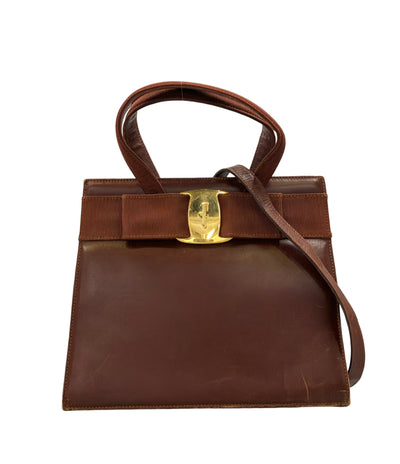 Salvatore Ferragamo 2WAY ハンドバッグ ショルダーバッグ 斜め掛け ヴァラ レディース サルヴァトーレフェラガモ