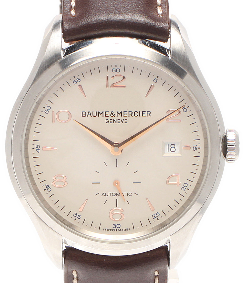 Baume & Mercier 腕時計 クリフトン 自動巻き ベージュ 65717 メンズ ボーム＆メルシェ