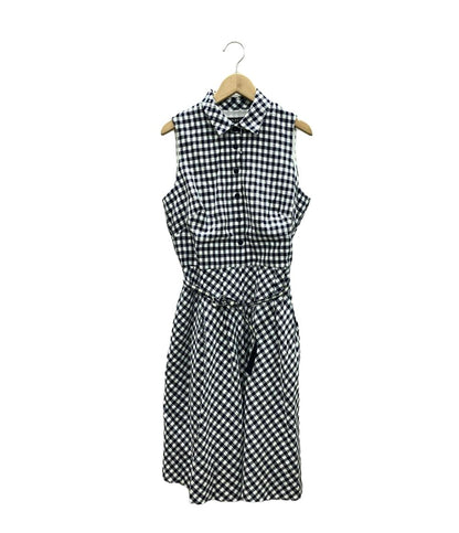 ローレン チェック柄ノースリーブフレアロングワンピース レディース SIZE 6 LAURAN