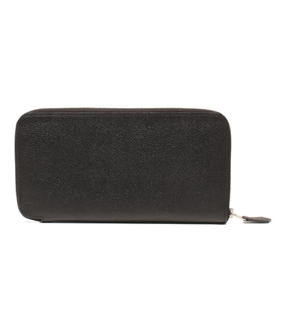 エルメス ラウンドファスナー長財布 Z刻印 シルバー金具 オールレザー アザップロング メンズ HERMES