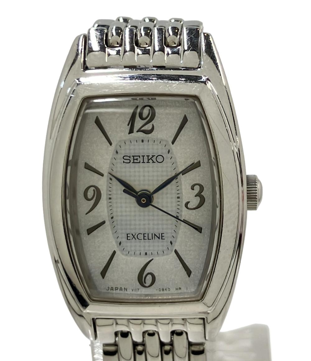 SEIKO 腕時計 エクセリーヌ ソーラー ホワイト V117-0AS0 レディース セイコー