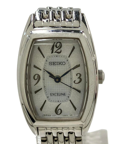 SEIKO 腕時計 エクセリーヌ ソーラー ホワイト V117-0AS0 レディース セイコー