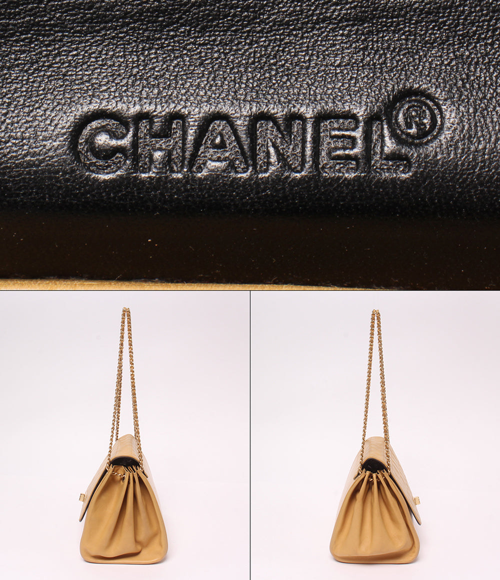CHANEL チェーンショルダーバッグ 肩掛け ゴールド金具 6番台 チョコバー 2.55 レディース シャネル