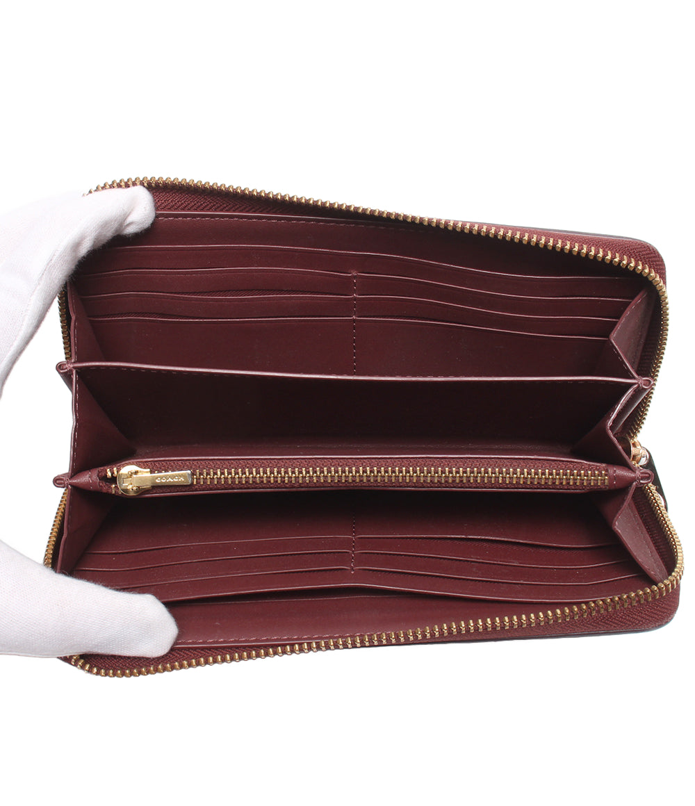 COACH ラウンドファスナー長財布 シグネチャー レディース コーチ