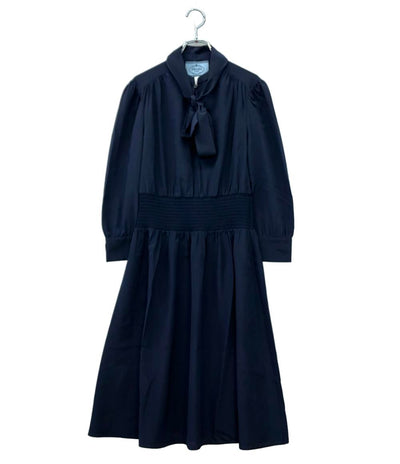 PRADA シアーワンピース ボウタイ シルク APD120173365 レディース SIZE 40 (L) プラダ