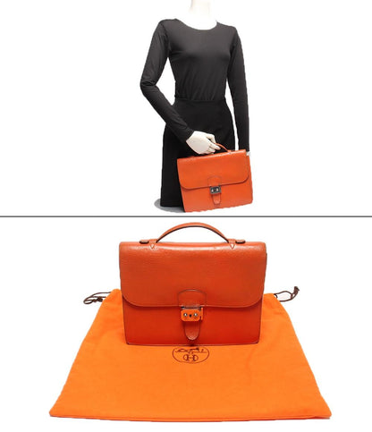 エルメス ビジネスバッグ ブリーフケース □I刻印 シルバー金具 サックアデペッシュ27 メンズ HERMES