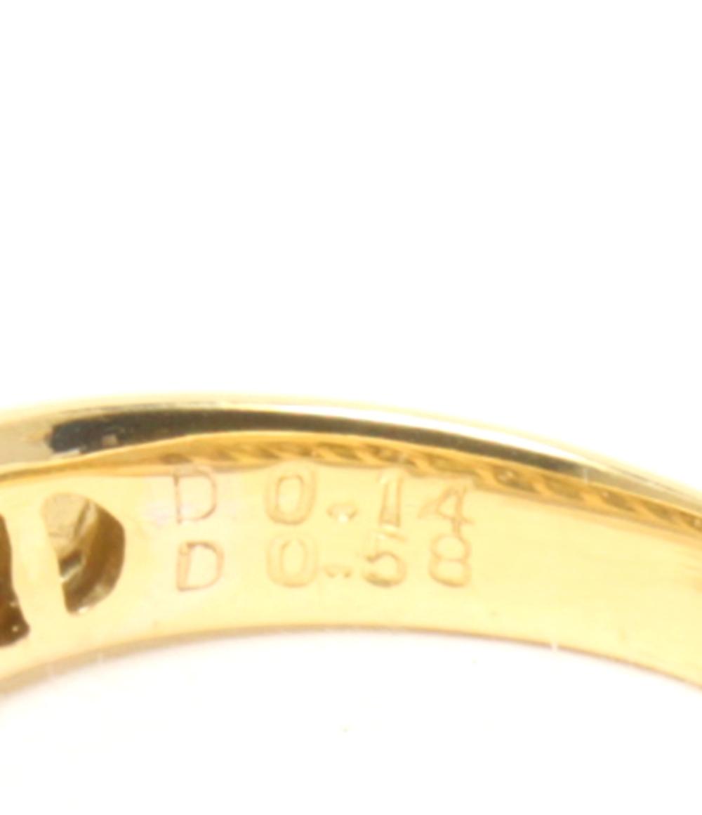 美品 リング 指輪 K18 ダイヤ 0.14ct 0.58ct レディース SIZE 12号