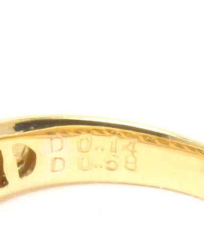 美品 リング 指輪 K18 ダイヤ 0.14ct 0.58ct レディース SIZE 12号