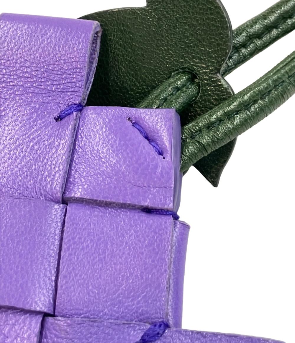 美品 ボッテガ・ヴェネタ バックチャーム キーリング イントレチャート レディース BOTTEGA VENETA