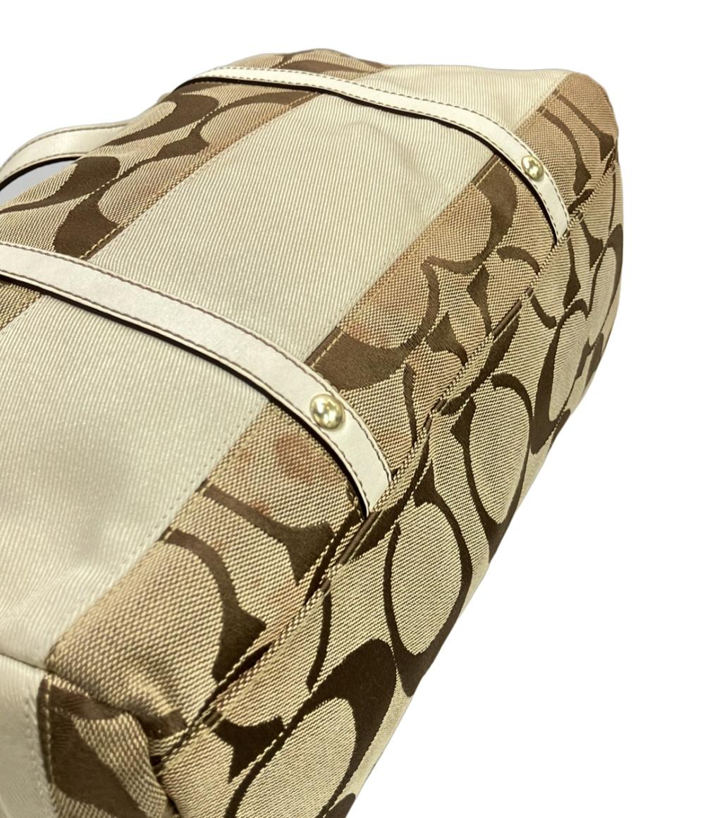 COACH トートバッグ ハンドバッグ ミニボストンバッグ キャンバス シグネチャー F11102 レディース コーチ