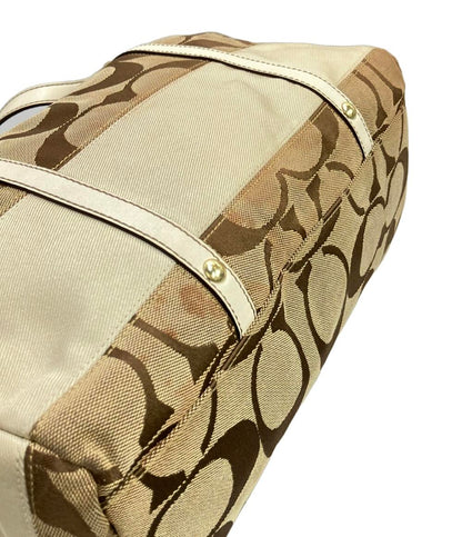 COACH トートバッグ ハンドバッグ ミニボストンバッグ キャンバス シグネチャー F11102 レディース コーチ