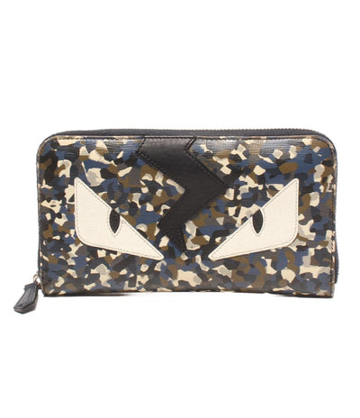 FENDI ラウンドファスナー長財布 モンスターフェイス メンズ フェンディ