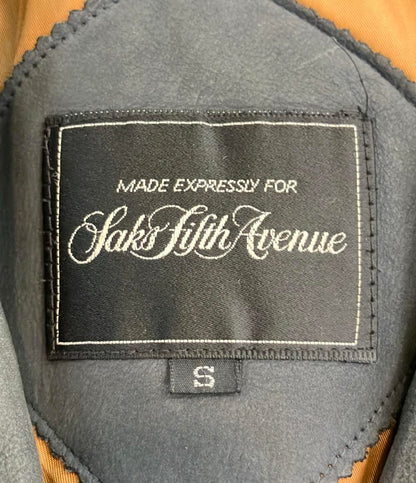 サックスフィフスアベニュー レザージャケット メンズ SIZE S Saks fifth avenue