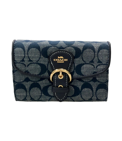 美品 COACH 二つ折り財布 シグネチャー C8308 レディース コーチ