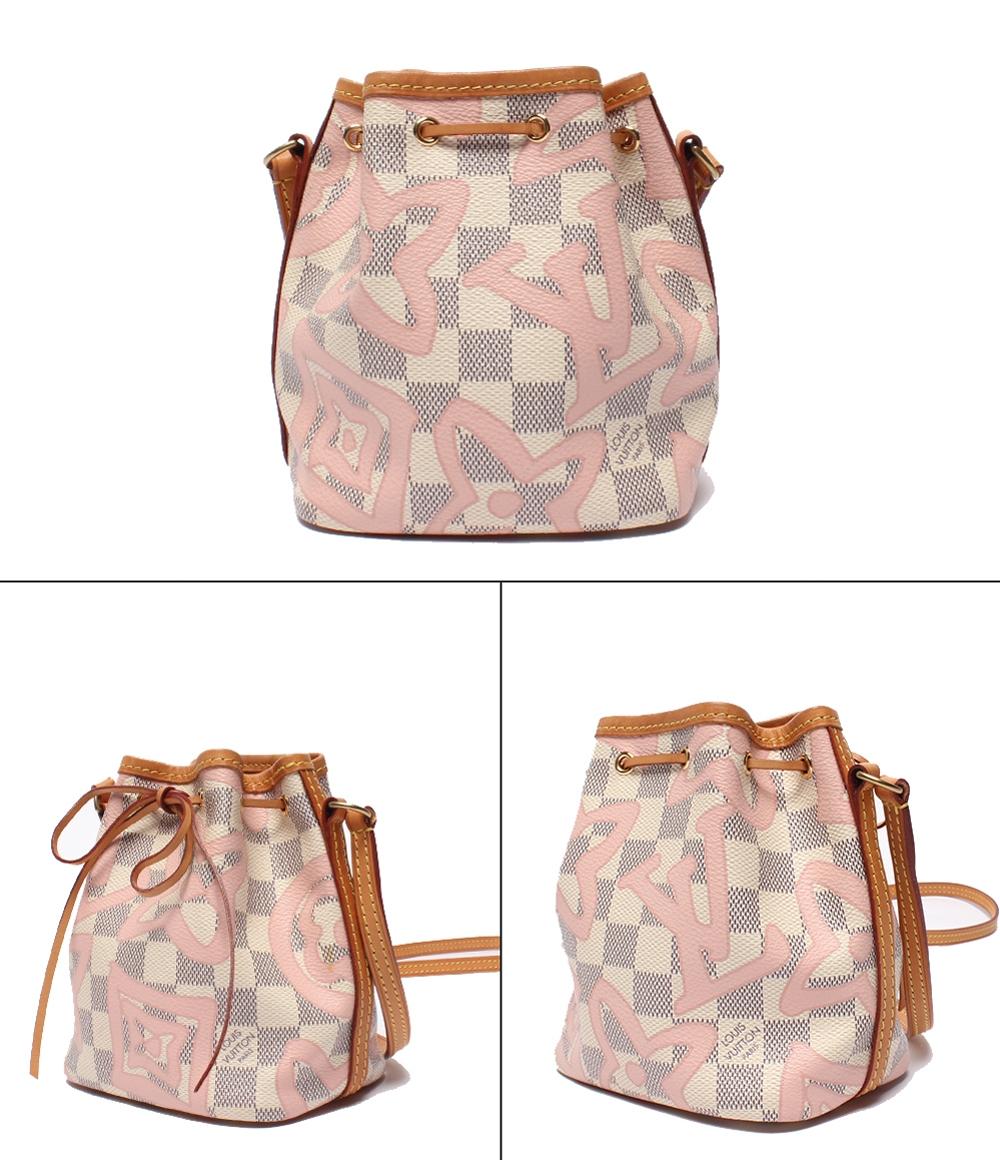 LOUIS VUITTON ショルダーバッグ 斜め掛け ナノ ノエ ダミエ アズール タヒチ N60052 レディース ルイ・ヴィトン