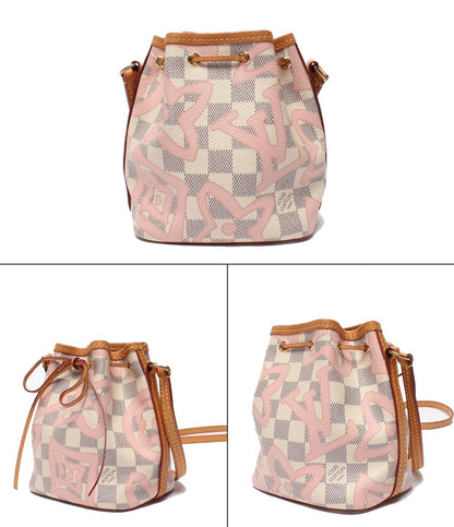 LOUIS VUITTON ショルダーバッグ 斜め掛け ナノ ノエ ダミエ アズール タヒチ N60052 レディース ルイ・ヴィトン