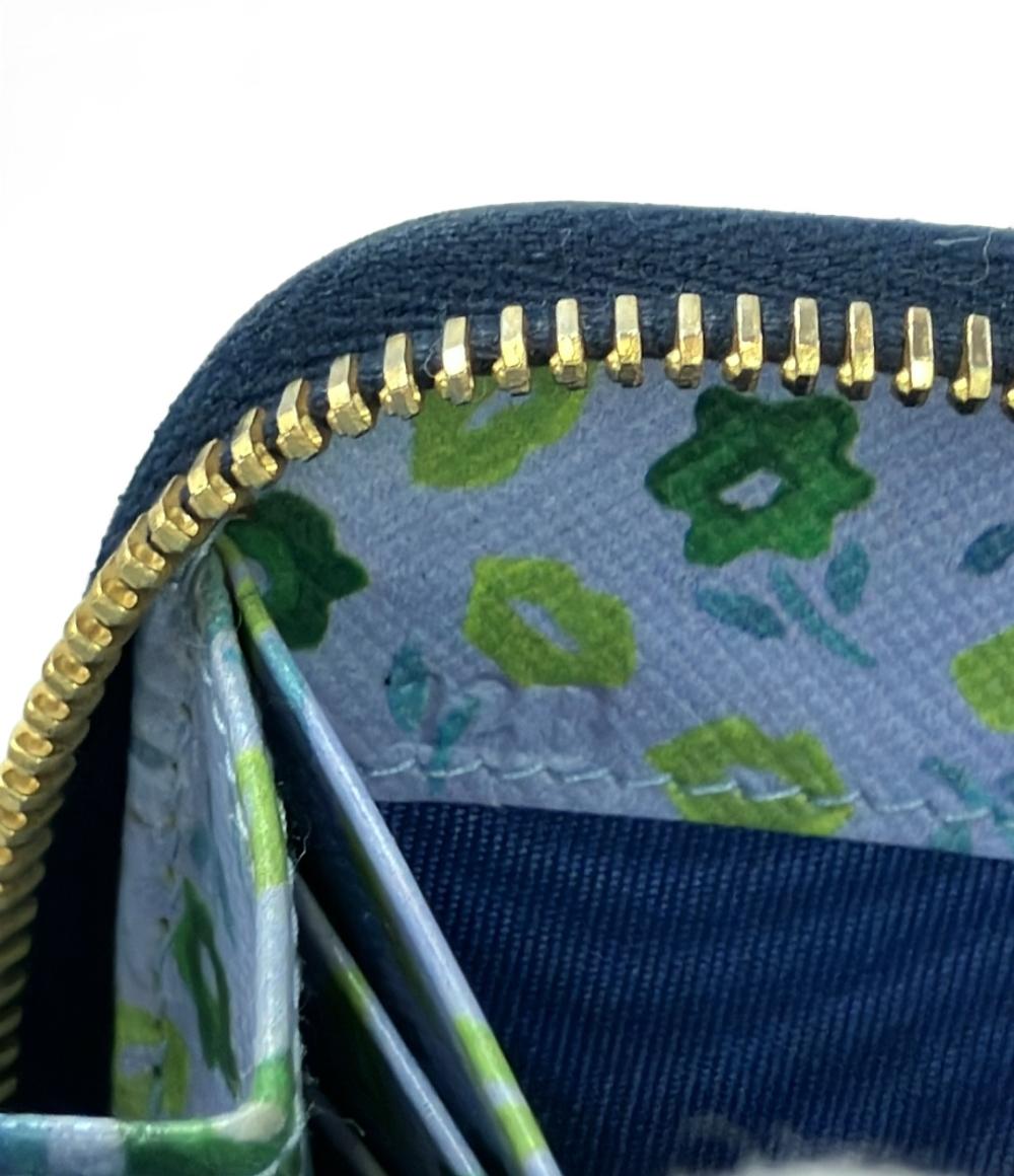 プラダ ラウンドファスナー長財布 サフィアーノ レザー 内側フラワー柄 レディース PRADA