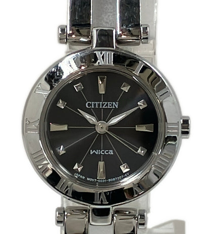 CITIZEN 腕時計 ウィッカ ソーラー ブラック E031-S057264 レディース シチズン