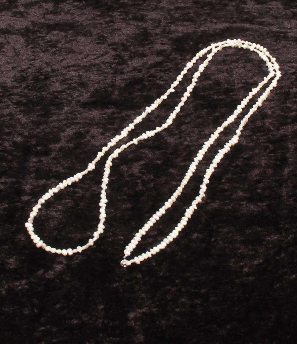 ロングネックレス 淡水パール レディース