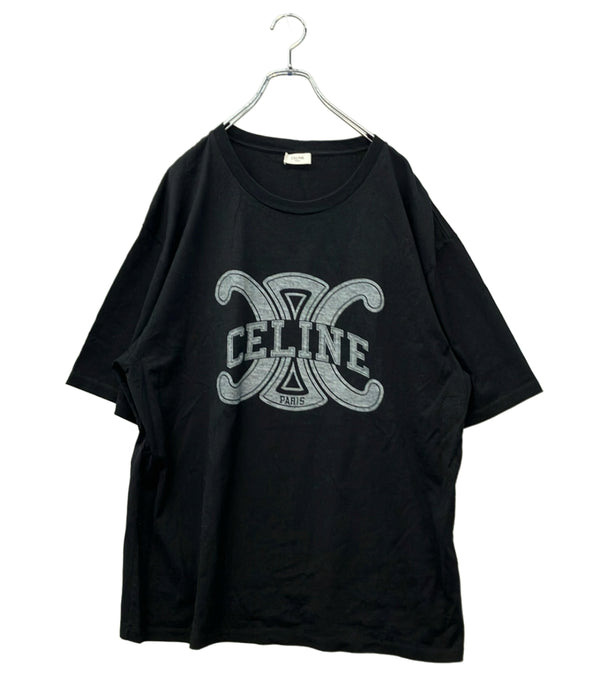 CELINE 半袖Tシャツ トリオンフ ロゴ ルーズ Tシャツ コットン