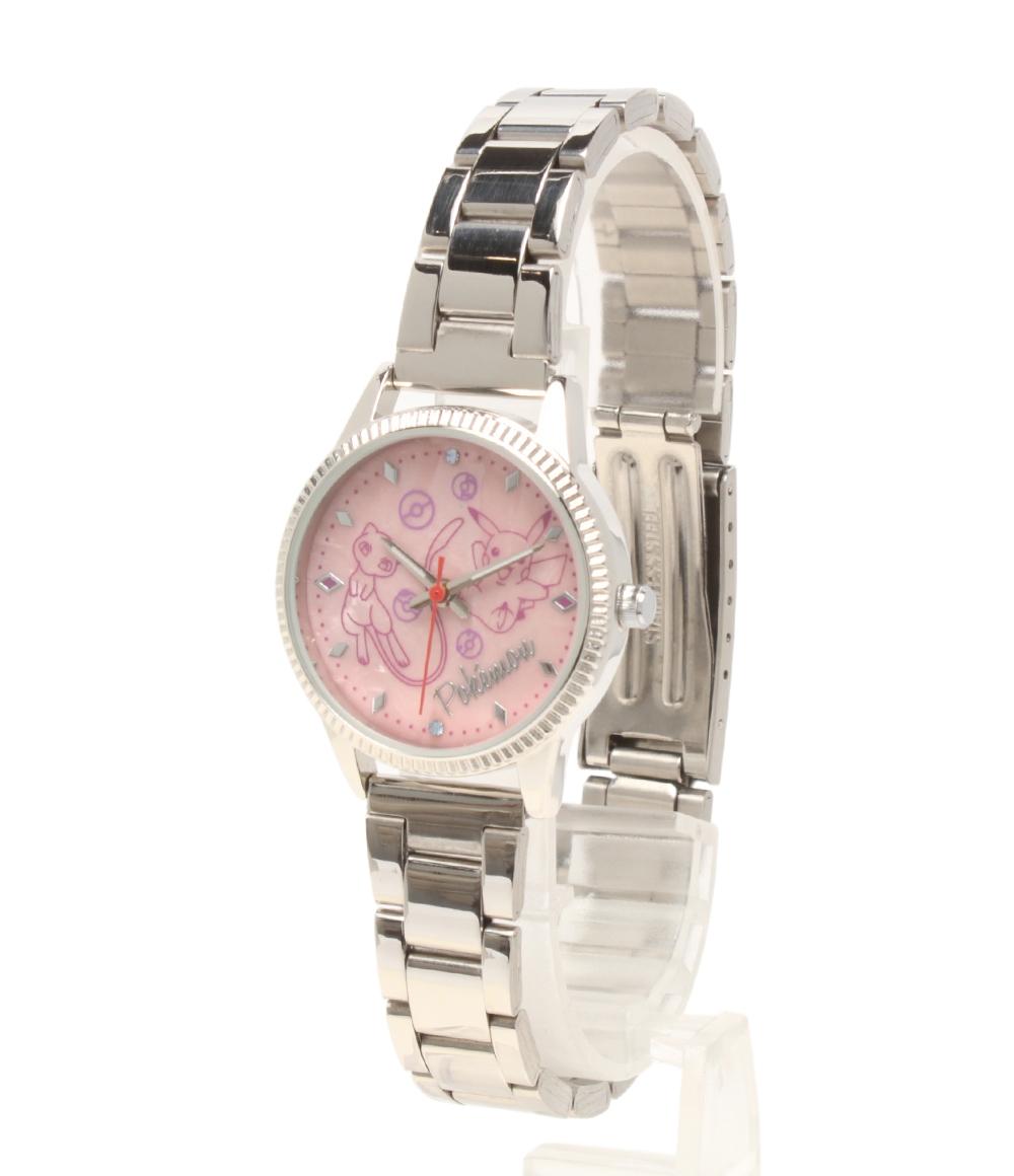 美品 腕時計 サン＆ムーン ポケットモンスター クオーツ ピンク レディース メンズ