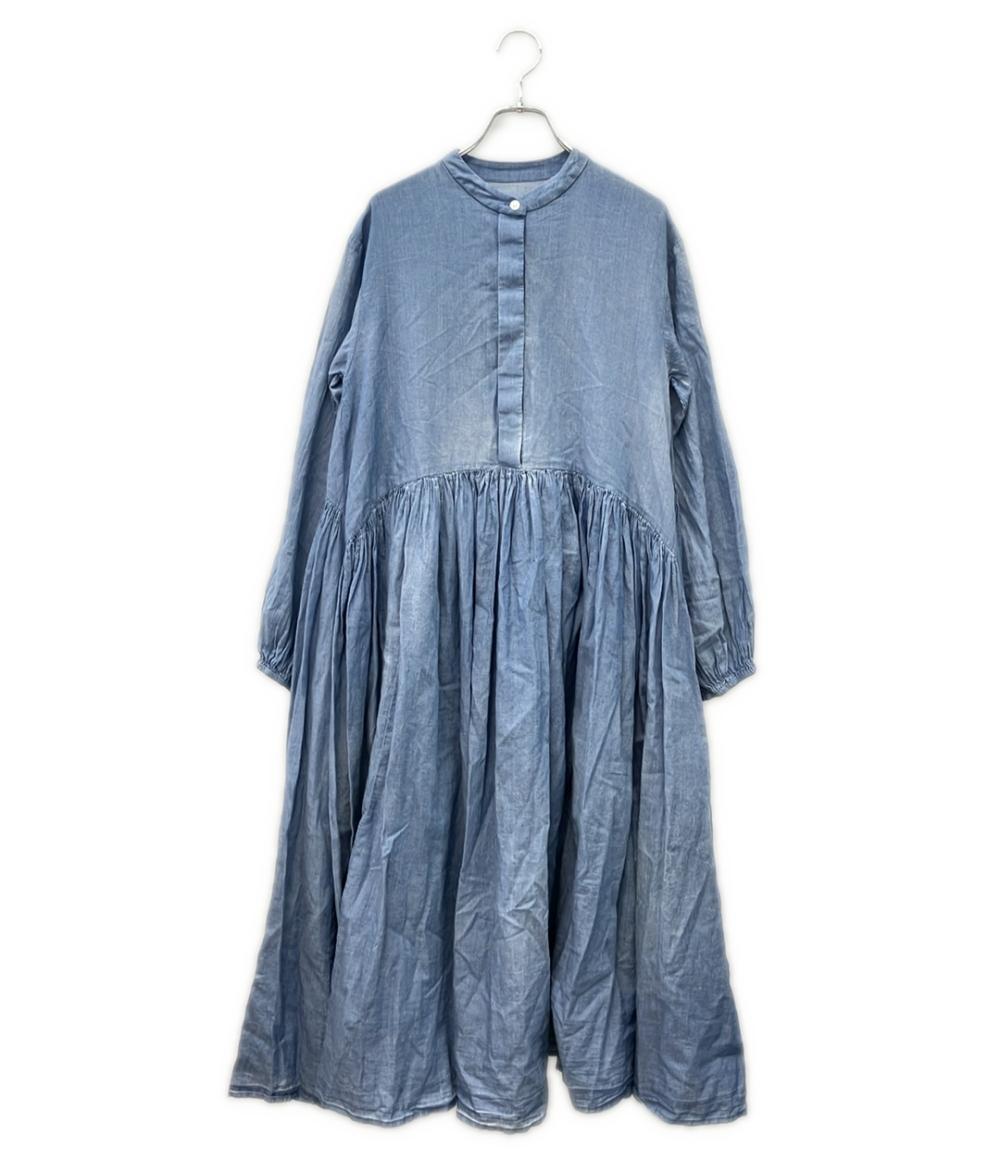BEARDSLEY 長袖 デニムギャザーワンピース レディース SIZE 1 ビアズリー