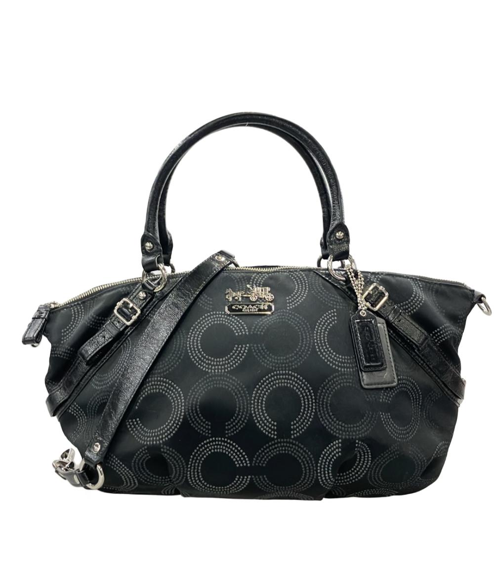 COACH 2WAY ハンドバッグ ショルダーバッグ 肩掛け オプアート 15967