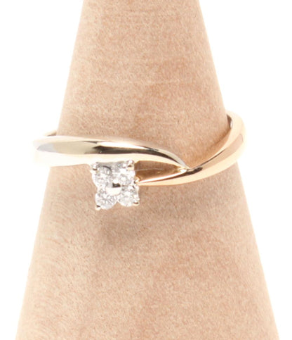 美品 VENDOME AOYAMA リング 指輪 K18 ダイヤ 4P レディース SIZE 7号 ヴァンドームアオヤマ