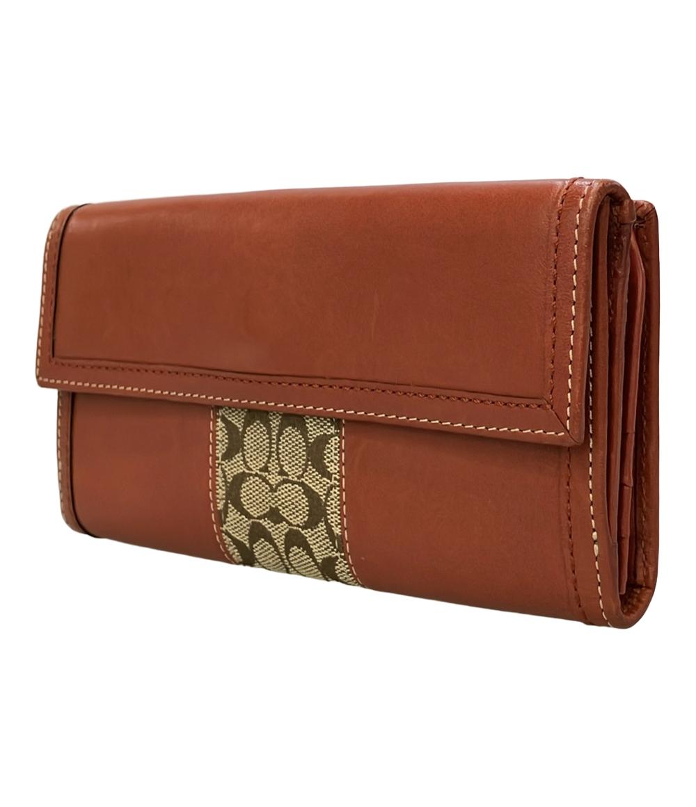 コーチ 二つ折り長財布 ミニシグネチャー レディース COACH