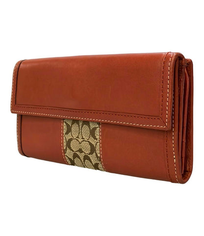 コーチ 二つ折り長財布 ミニシグネチャー レディース COACH