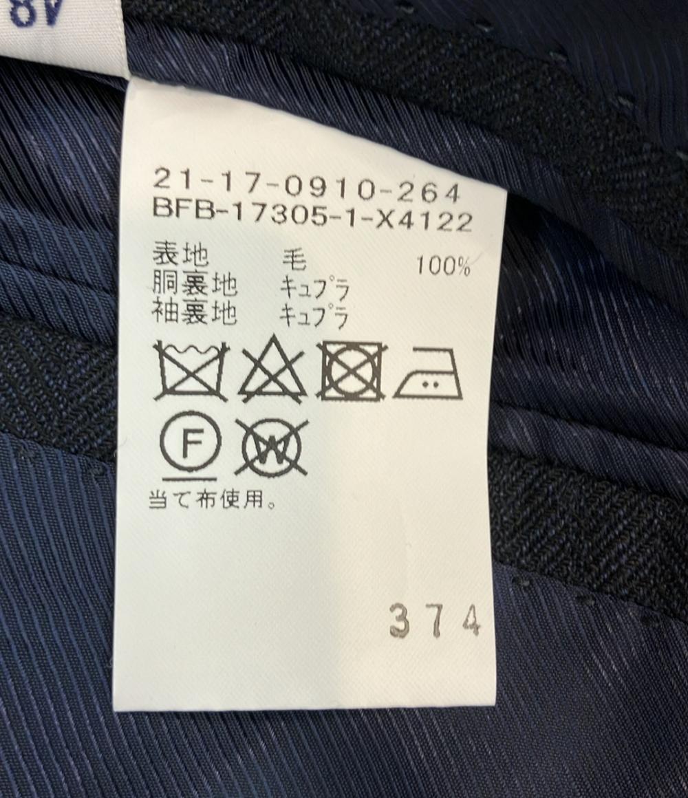 BEAMS F セットアップ スリーピーススーツ ネイビーソリッド 3ボタン
