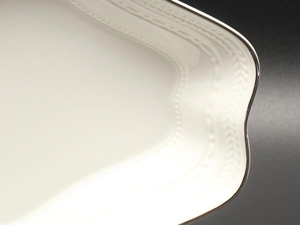 美品 ウエッジウッド ダイヤディッシュ 皿 22cm インタグリオ プラチナ WEDGWOOD