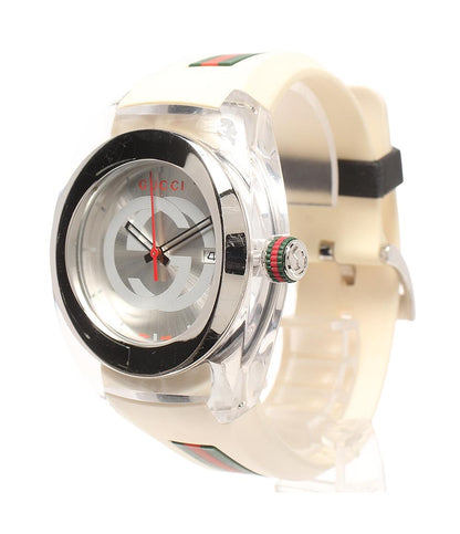 GUCCI 腕時計 シェリーライン SYNC シンク クオーツ シルバー 137.1 メンズ グッチ