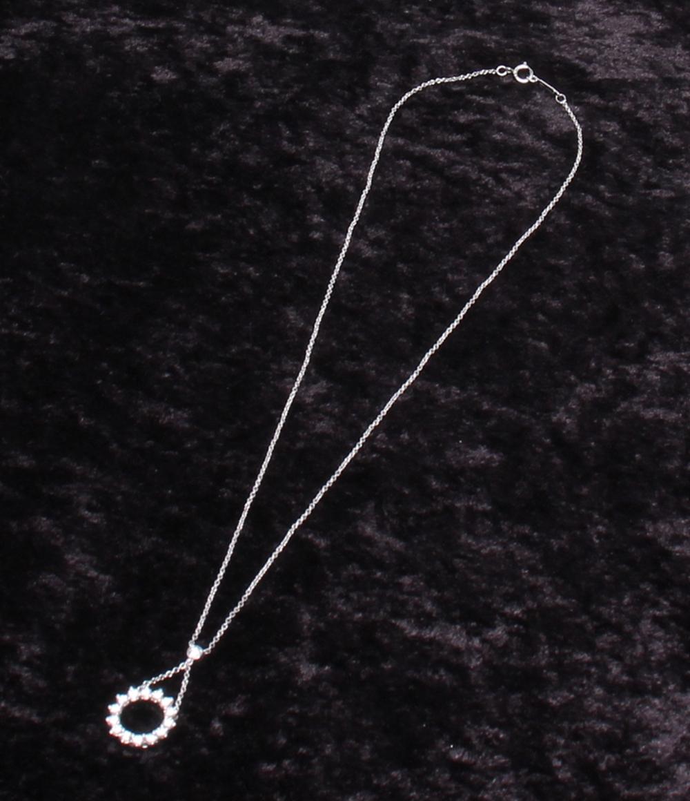 美品 ティファニー ネックレス オープンサークル Pt950 ダイヤモンド レディース TIFFANY&Co.