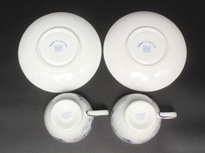 美品 WEDGWOOD カップ＆ソーサー 2客セット ペア ブループラム ウエッジウッド