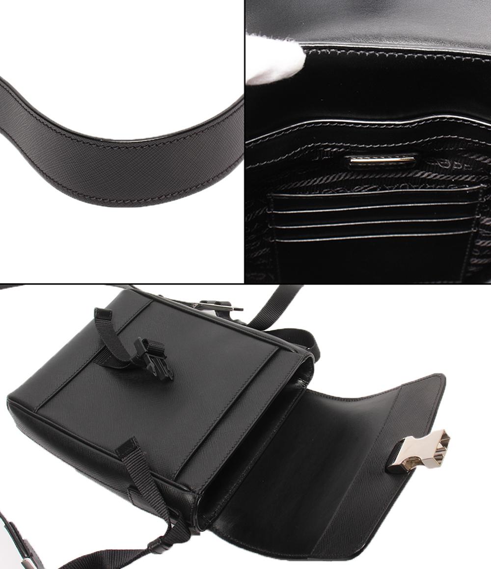 美品 プラダ ショルダーバッグ 斜め掛け サフィアーノ 2VD019 メンズ PRADA