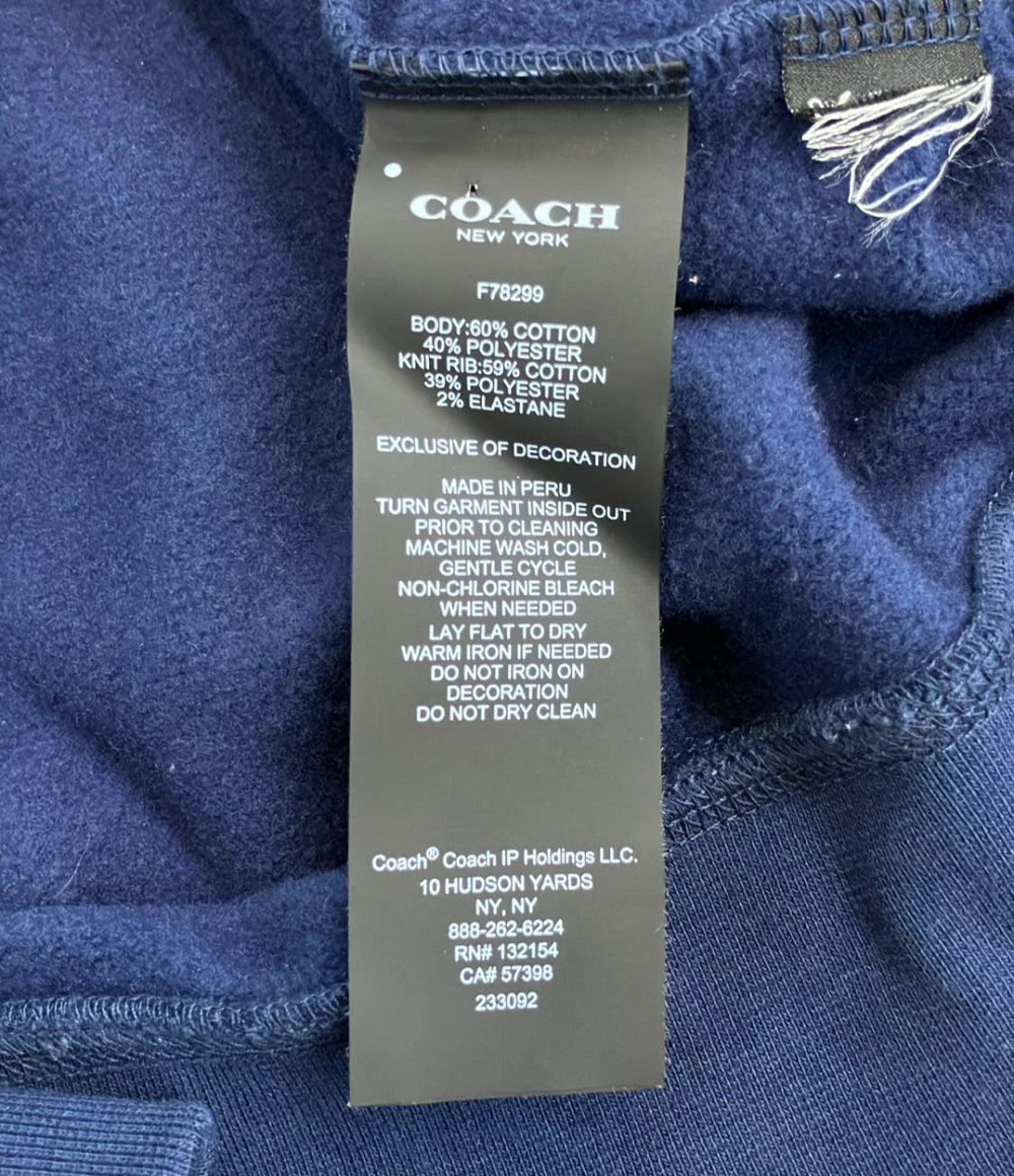 COACH シグネチャー ロゴプリント プルオーバーパーカー 裏起毛 F78299 メンズ SIZE M コーチ