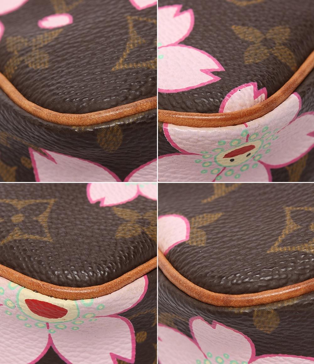 ルイ・ヴィトン アクセサリーポーチ ハンドバッグ ショルダーバッグ 肩掛け 村上隆 ポシェット アクセソワール モノグラムチェリーブロッサム M92006