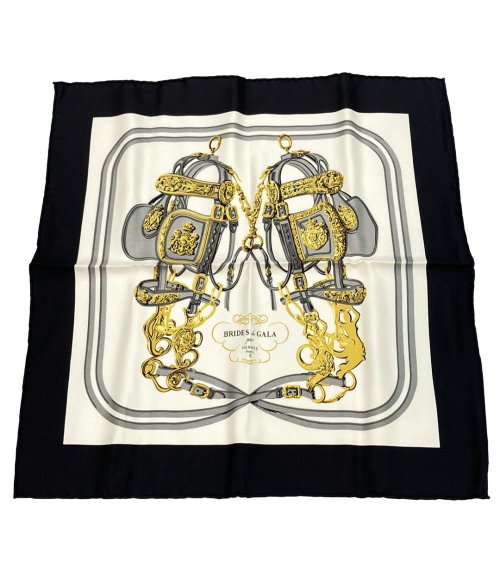 美品 HERMES スカーフ シルク100% プチカレ カレ40 BRIDES de GALA レディース エルメス