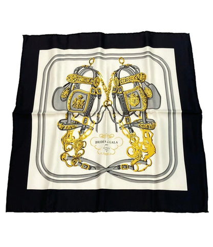 美品 HERMES スカーフ シルク100% プチカレ カレ40 BRIDES de GALA レディース エルメス